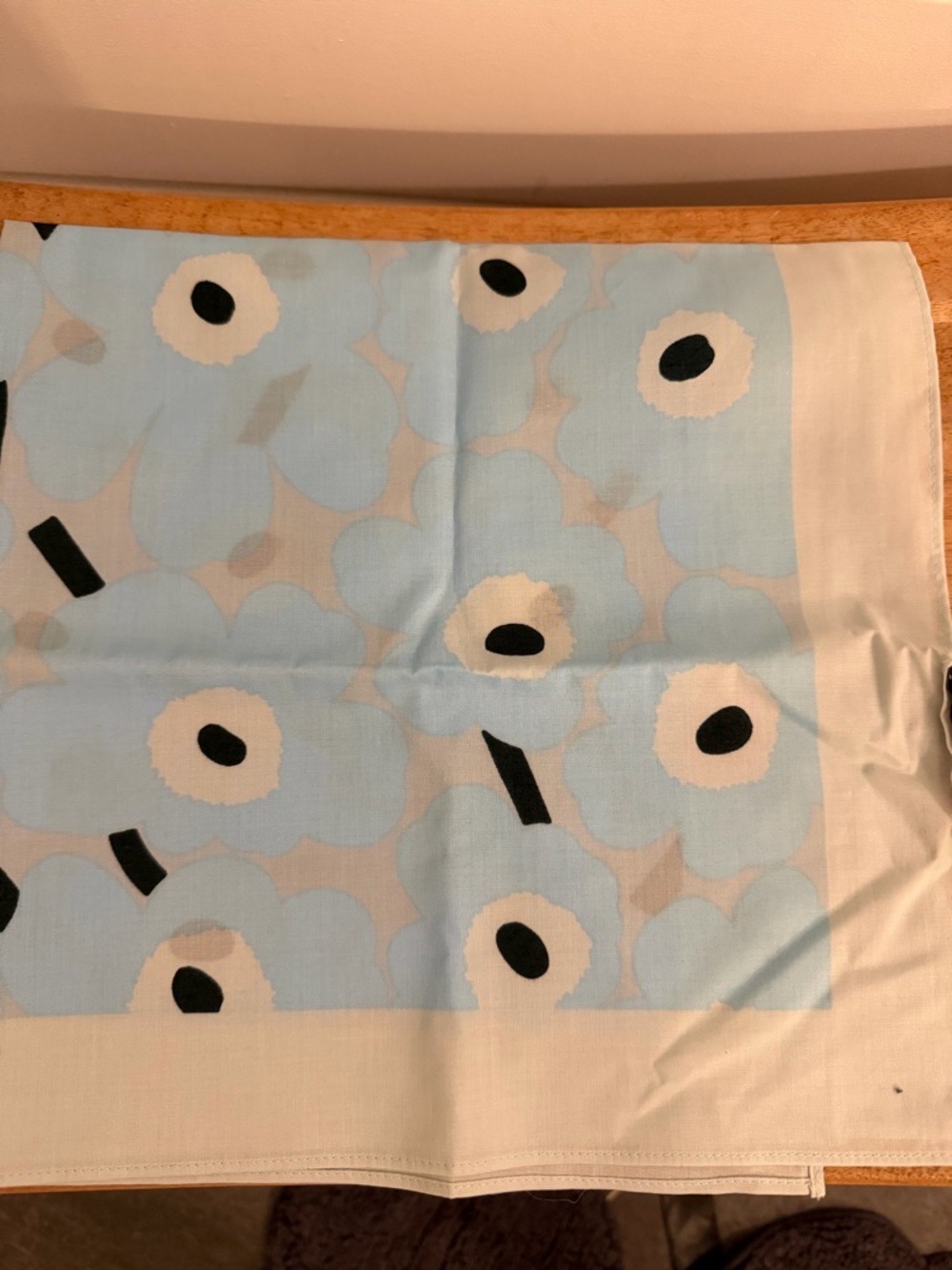 MARIMEKKO Light Blue Floral Square Scarf